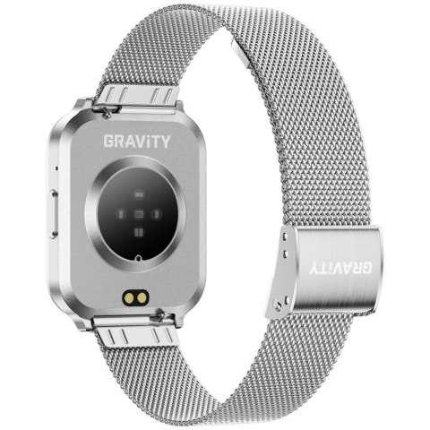 Smartwatch damski Gravity GT44-4 Srebrny - Zestaw Premium