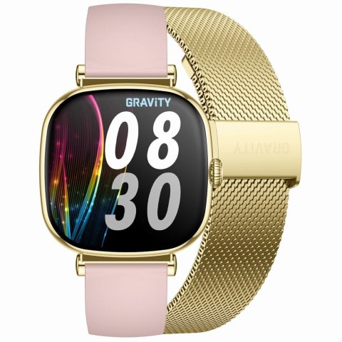 Smartwatch damski Gravity GT32-1 Złoty + Bransoleta i Pasek