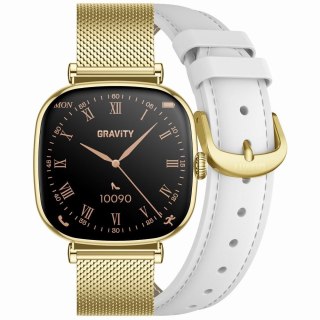 Smartwatch damski Gravity GT32-2 Złoty + Bransoleta i Pasek
