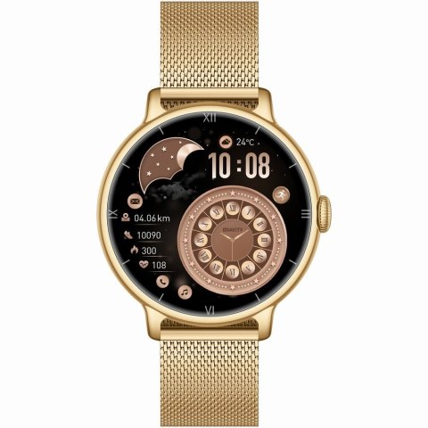 Smartwatch damski Gravity GT33-2 Złoty + Bransoleta i Pasek