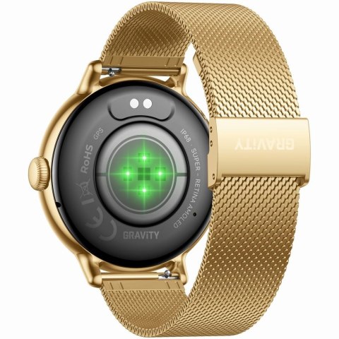 Smartwatch damski Gravity GT33-2 Złoty + Bransoleta i Pasek