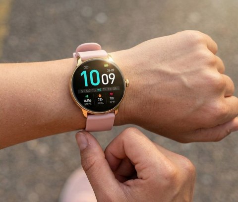Damski Smartwatch Gravity GT31-1 Złoty z Paskiem i Bransoletą