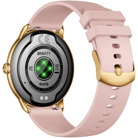 Damski Smartwatch Gravity GT31-1 Złoty z Paskiem i Bransoletą