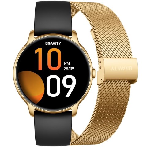 Damski Smartwatch Gravity GT31-2 Złoty z Paskiem i Bransoletą