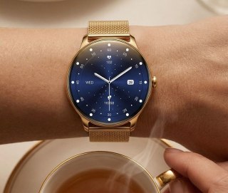 Damski Smartwatch Gravity GT31-2 Złoty z Paskiem i Bransoletą