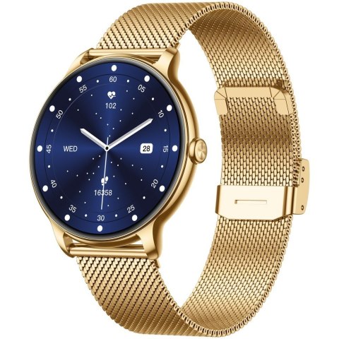 Damski Smartwatch Gravity GT31-2 Złoty z Paskiem i Bransoletą