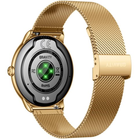 Damski Smartwatch Gravity GT31-2 Złoty z Paskiem i Bransoletą