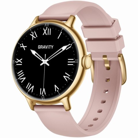 Damski Smartwatch Gravity GT33-1 Złoty z Paskiem i Bransoletą