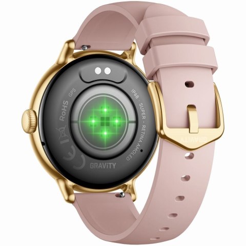 Damski Smartwatch Gravity GT33-1 Złoty z Paskiem i Bransoletą