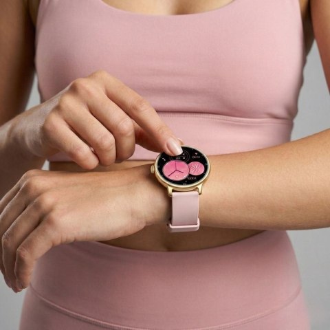 Damski Smartwatch Gravity GT33-1 Złoty z Paskiem i Bransoletą