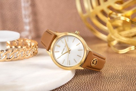 Zegarek Damski Michael Kors Slim Runway MK7543 Brązowy Pasek