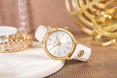 Zegarek Damski Michael Kors Slim Runway MK7544 ze skórzanym paskiem
