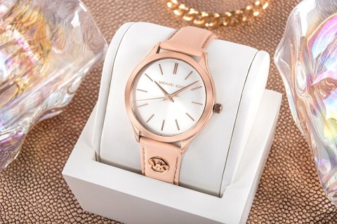 Zegarek Damski Michael Kors Slim Runway MK7545 w kolorze różowego złota