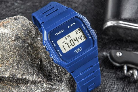 Zegarek Casio F-91WB-2A1EF - Niebieska ikona stylu