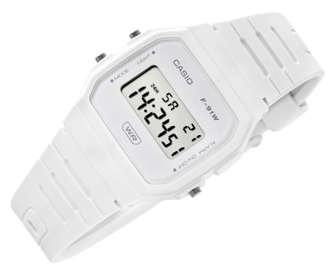 Zegarek Casio F-91WB-7AEF - Klasyka w białym wydaniu
