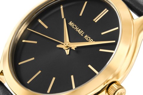 Zegarek Damski Michael Kors Slim Runway MK7553 z czarnym paskiem