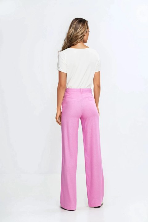 Bluzka basic z krótkim rękawem B193 Ecru - Nife