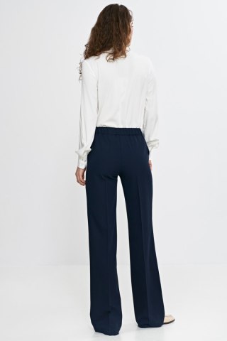 Bluzka z szarfą pod szyją B190 Ecru - Nife