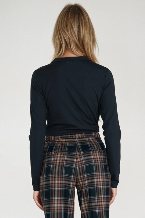 Bluzka polo ze stójką B195 Navy - Nife