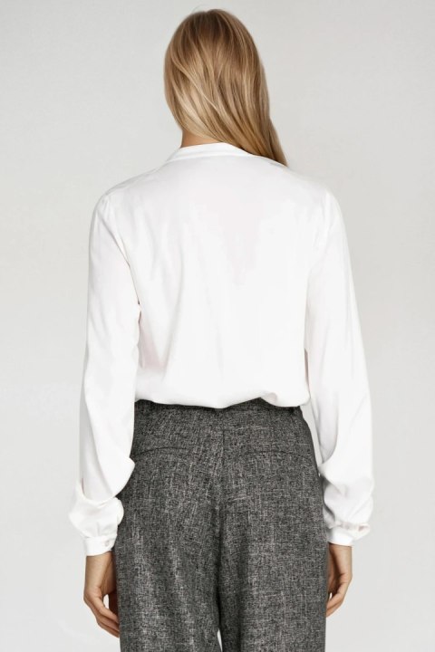 Bluzka z wiązaniem pod szyją B203 Ecru - Nife