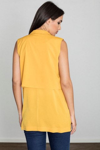Kamizelka damska w kolorze żółtym