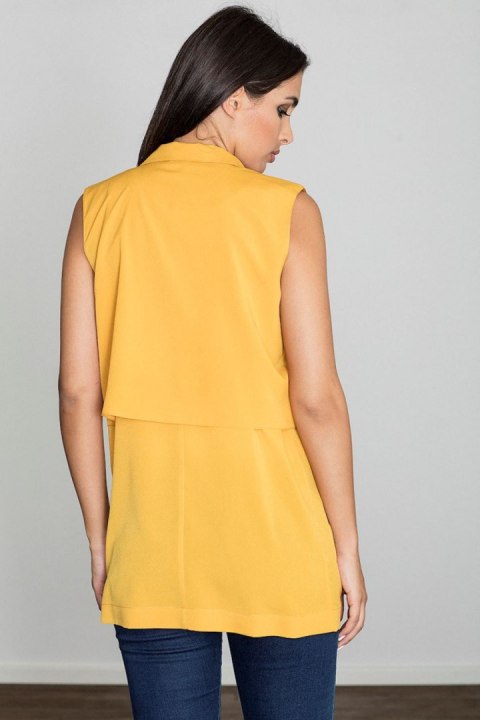 Kamizelka damska w kolorze żółtym