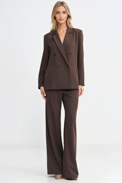 Marynarka dwurzędowa w kolorze brązowym