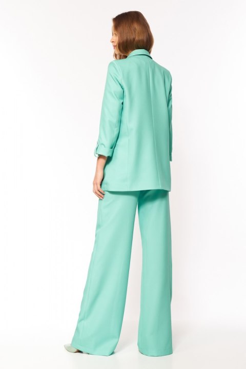 Seledynowa marynarka oversize