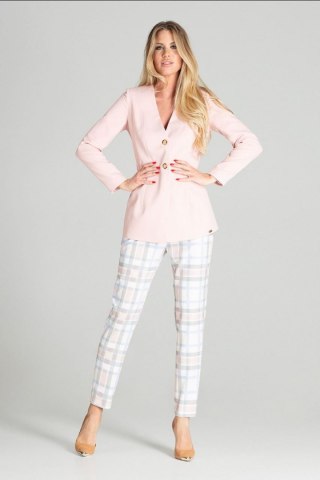 Stylowy żakiet w kolorze jasnoróżowym