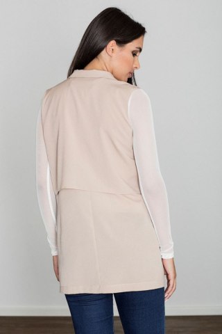 Beżowa Kamizelka Damska