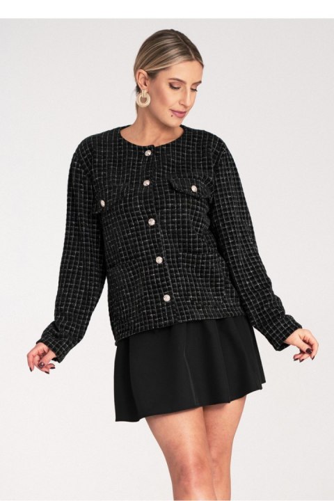 Elegancki czarny żakiet damski