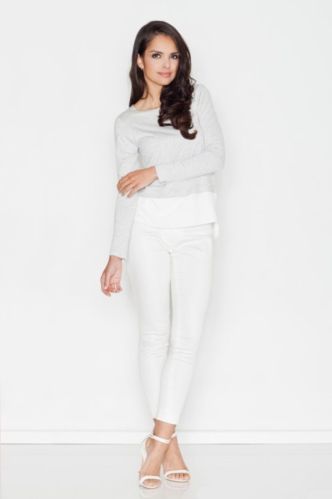 Bluzka Model 374 Light Grey - Figl