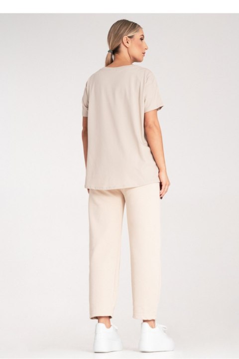 Tshirt Damski Model M1164 Beige - Figl