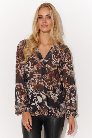 Bluzka Model M812 Siatka 47 - Makadamia