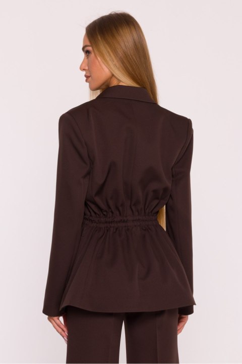 Marynarka Damska w Kolorze Brązowym