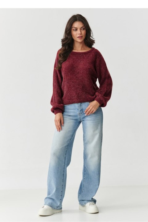 Sweter Damski Model S168 Bordo - Makadamia