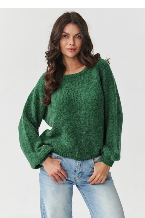 Sweter Damski Model S168 Bottle Green - Makadamia