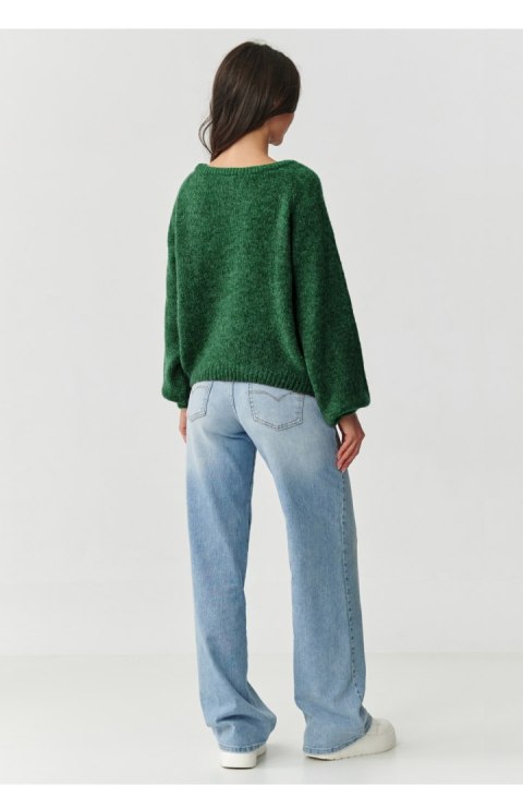 Sweter Damski Model S168 Bottle Green - Makadamia