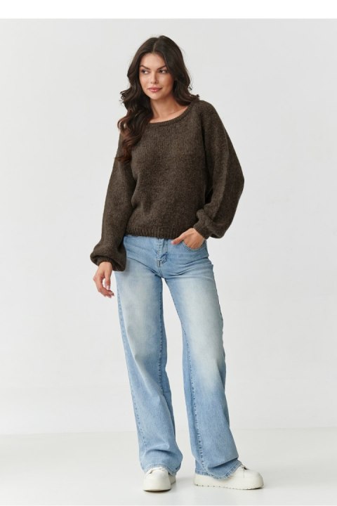 Sweter Damski Model S168 Ziemisty Brąz - Makadamia