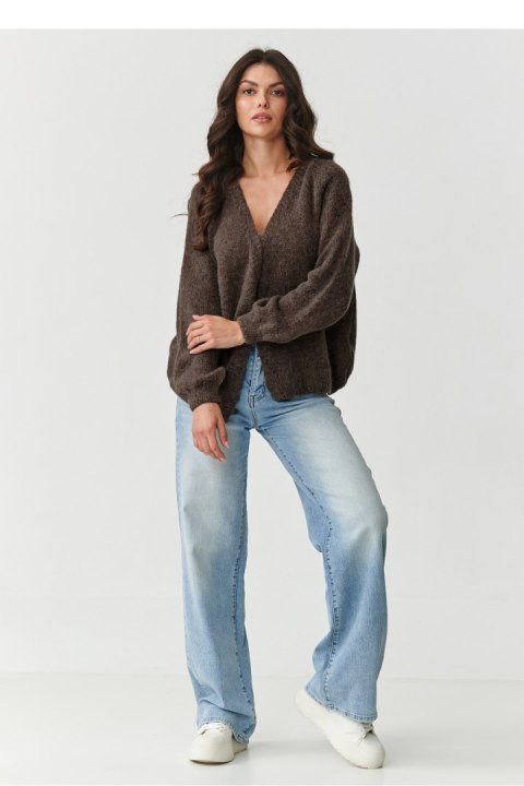 Sweter Kardigan Model S170 Ziemisty Brąż - Makadamia