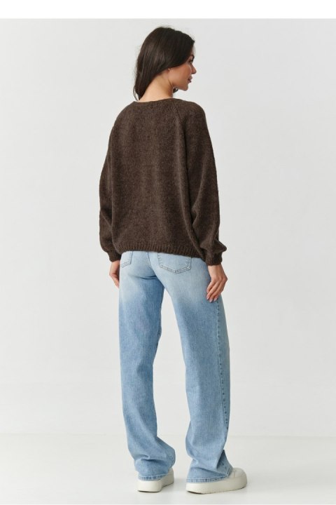 Sweter Kardigan Model S170 Ziemisty Brąż - Makadamia